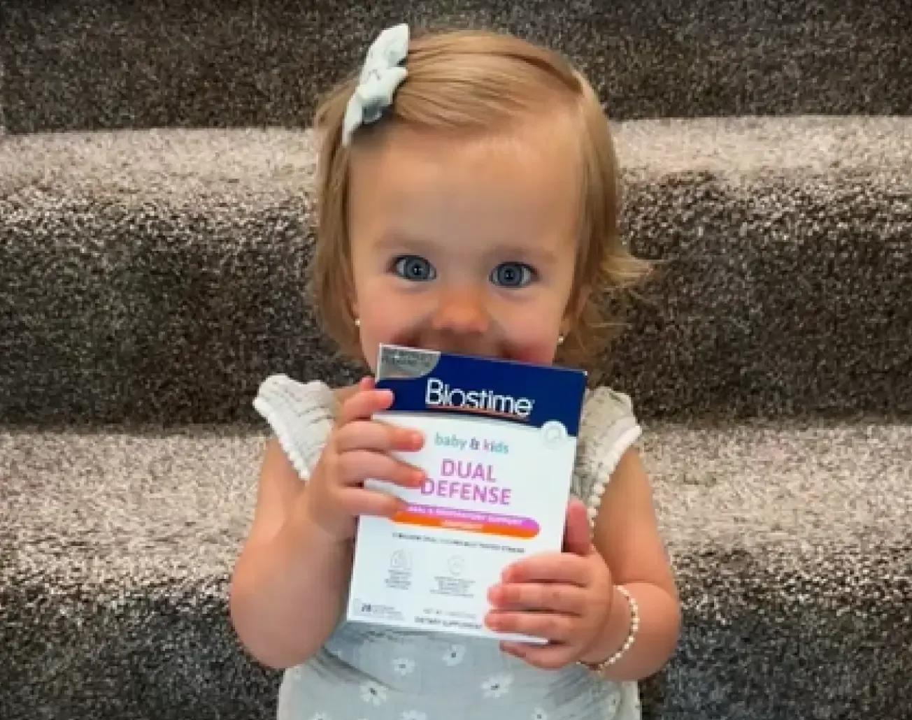 Biostime baby and kids supplement boxes on a shelf