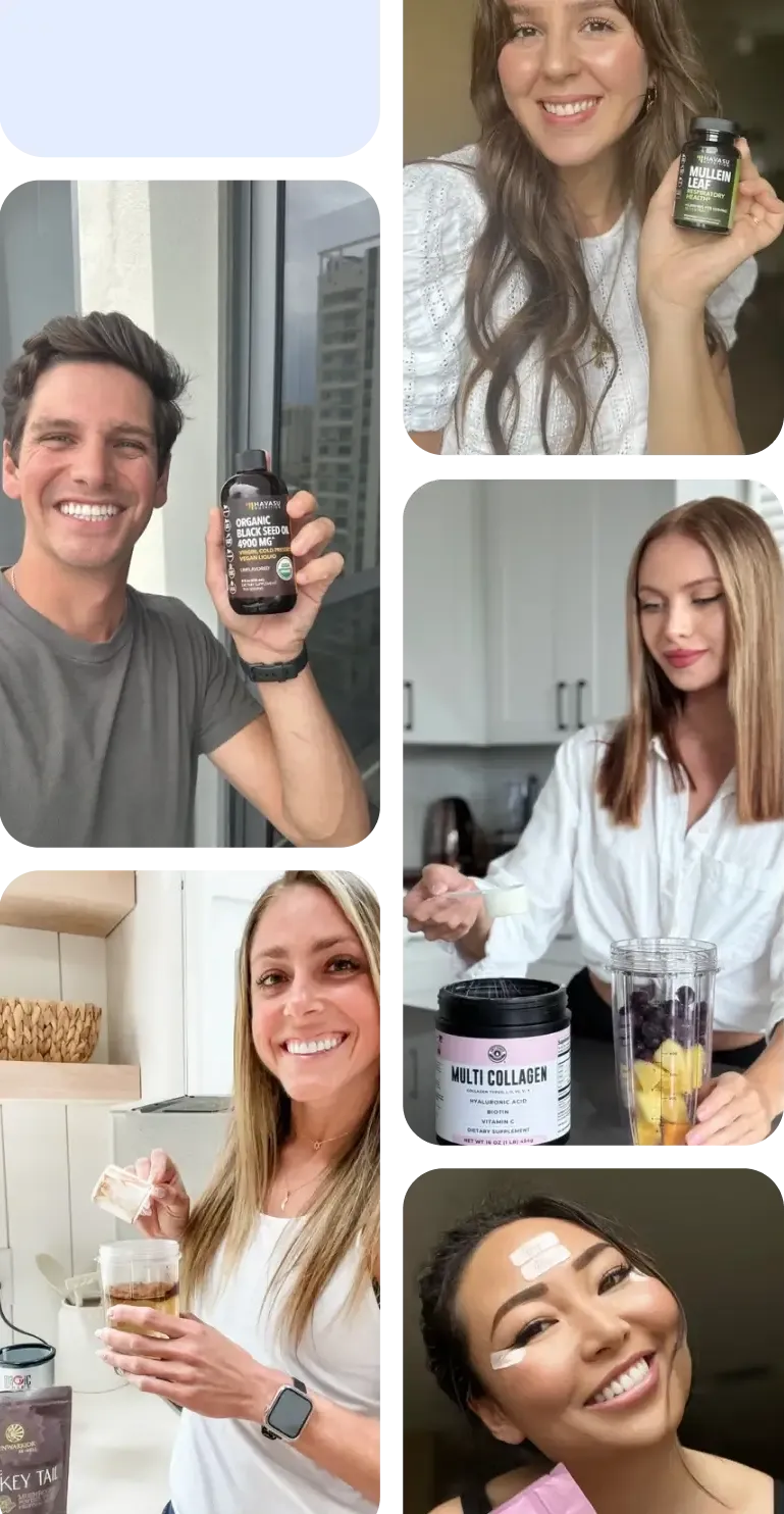 Creators showing Growve products in JoinBrands campaign content
