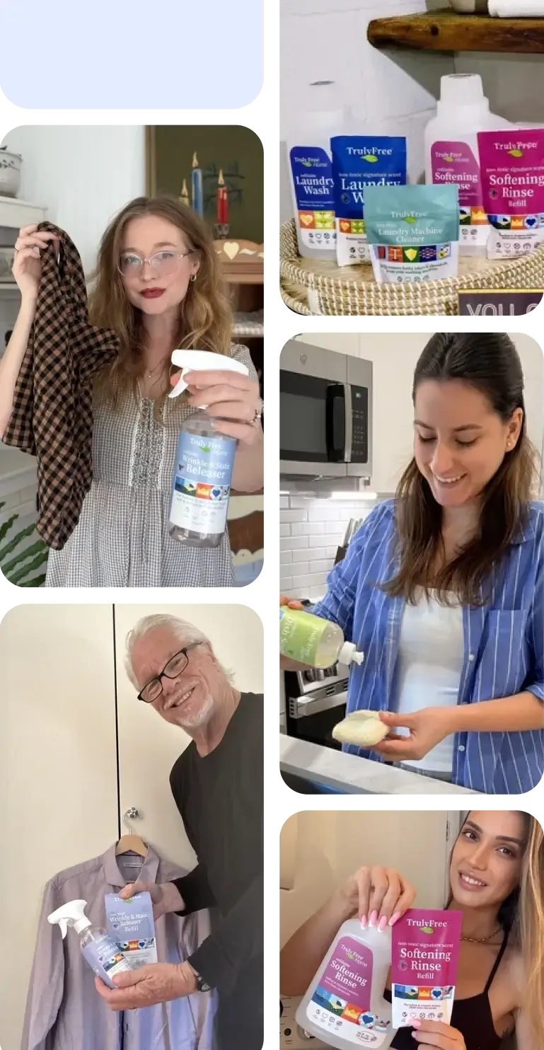 Creators showing Truly Free Home products in JoinBrands campaign content