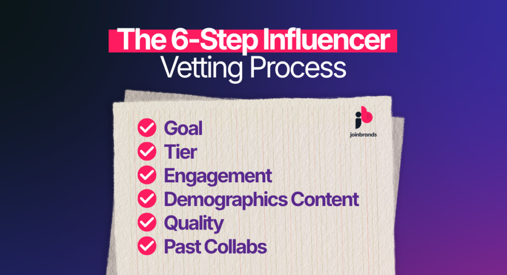 6 step influencer vetting process checklist for brands 2026