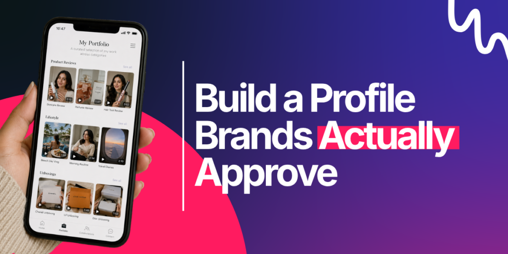 brand deals for small creators portfolio profile setup