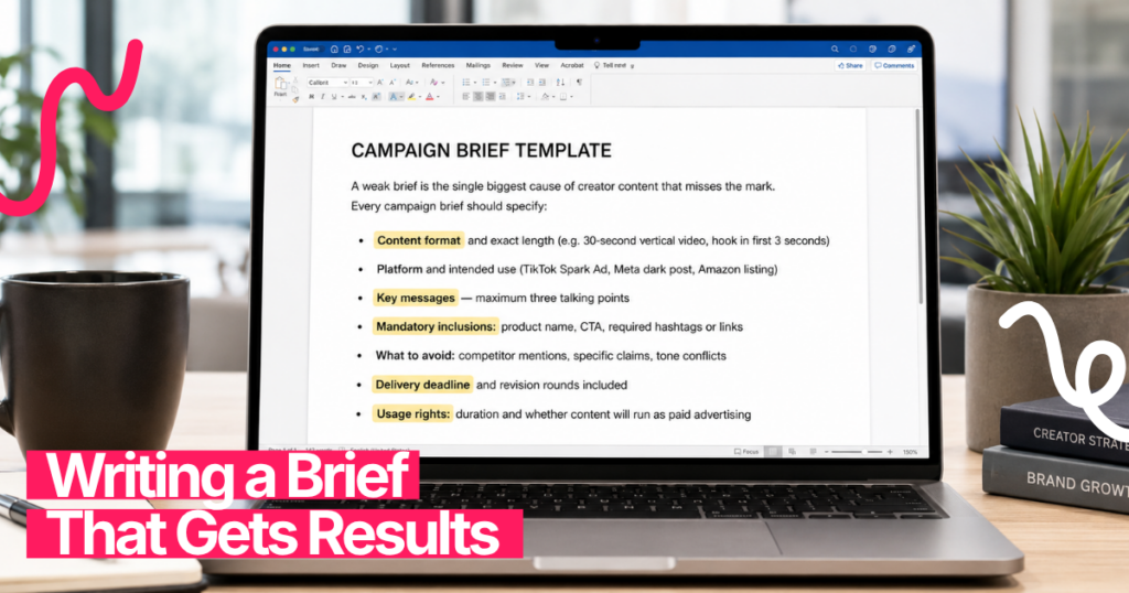 creator marketing campaign brief template key sections 2026